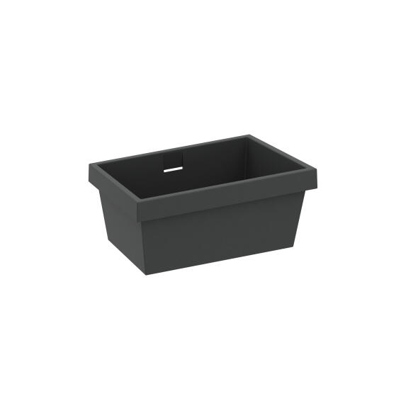 Kitchen Plastic Box For Splashback Rail Or Drawer Dark Grey 15Cmx10Cmx6.7Cm