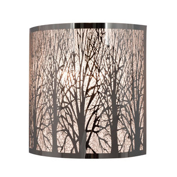 INSPIRE WALL LIGHT E14 STAINLESS STEEL CHROME FOREST