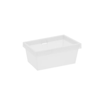 Kitchen Plastic Box For Splashback Rail Or Drawer Translucent 15 X 10 X 6.7Cm