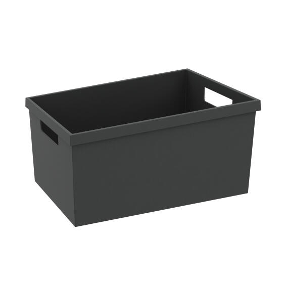 Kitchen Plastic Box For Splashback Rail Or Drawer Dark Grey 30Cmx20Cmx14.7Cm