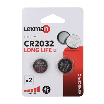 Lexman Lithium Button Battery CR2032 Specific 2 Pack 