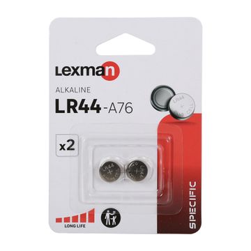 Lexman Alkaline Button Batteries A76 Specific 2 Pack