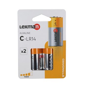Lexman C-LR14 Alkaline Battery Standard 2 Pack 