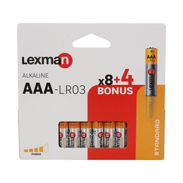 Lexman AAA Alkaline Battery Standard 12 Pack