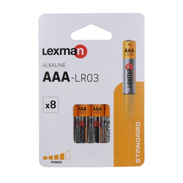 Lexman AAA Alkaline Battery Standard 8 Pack