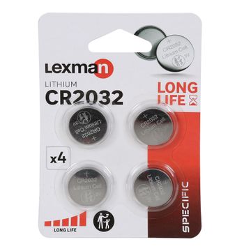 Lexman Lithium Battery 4 Pack CR2032