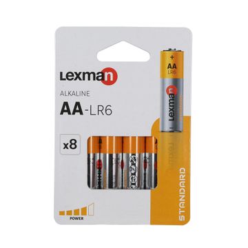 Lexman AA Alkaline Battery Standard 8 Pack