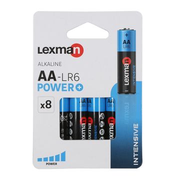 Lexman AA Alkaline Intensive Batteries 8 Pack