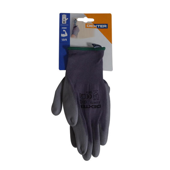 DEXTER PAIR PU GLOVES SIZE 6
