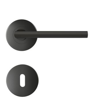 Door handle rose lee matte black