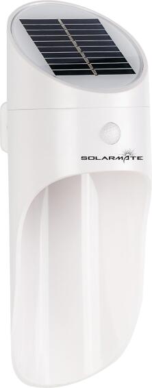 Solar wall light LED motion sensor white