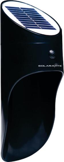 Solar wall light LED motion sensor black