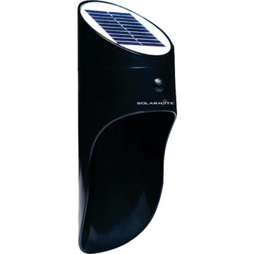 Solar wall light LED motion sensor black