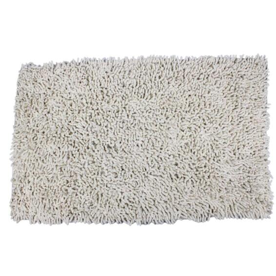 Bathroom Mat 100% Cotton Cream W45cmxD1.5cmxH75cm