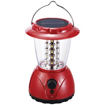 Rechargeable Solar LED Lantern 120mm Red