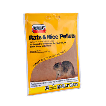 Rats And Mice Pellets, Pest Control, KOMBAT, 100g
