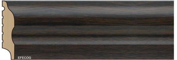 Skirting Polymer Curved Mahogany 15x75x2700mm pack of 2