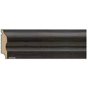 Skirting Polymer Curved Mahogany 15x75x2700mm pack of 2