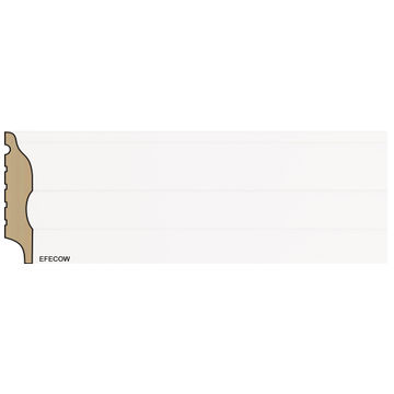 Skirting Polymer Curved White 15x75x2700mm pack of 2