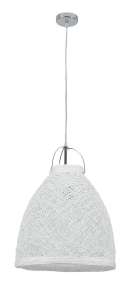pendant light white and chrome paper rope 