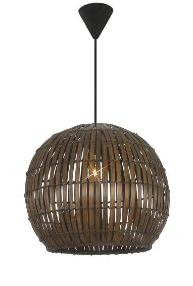 pendant light woven bamboo brown