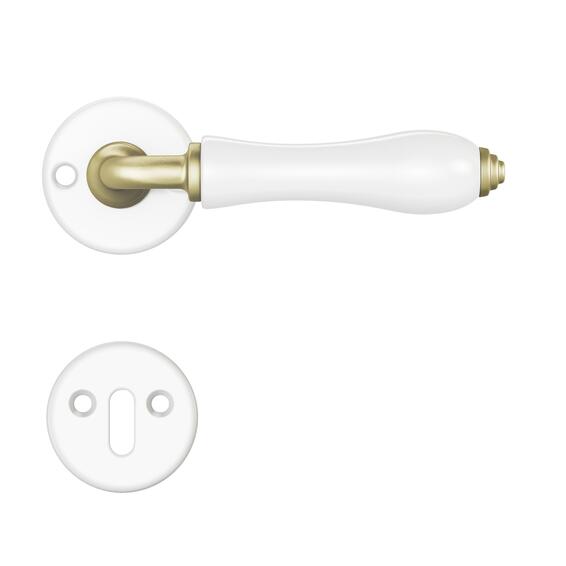 HANDLE ROSE MAYA SQR BRAS MATT WHT