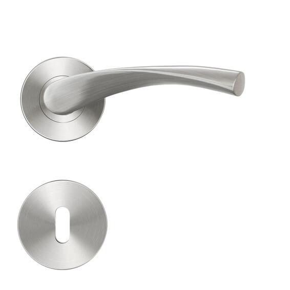 Door handle rose arosa nickel brushed gloss