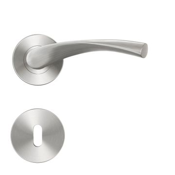 Door handle rose arosa nickel brushed gloss