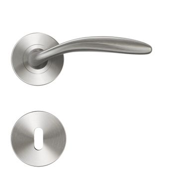 Door handle rose agathe nickel brushed gloss