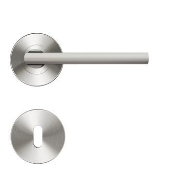 Door handle rose lee nickel brushed gloss