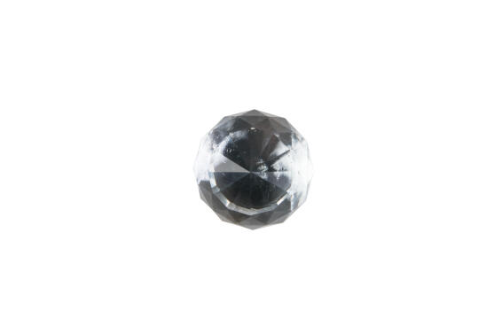 KNOB VICTORIAN CRYSTAL 40MM CHROME PLTD