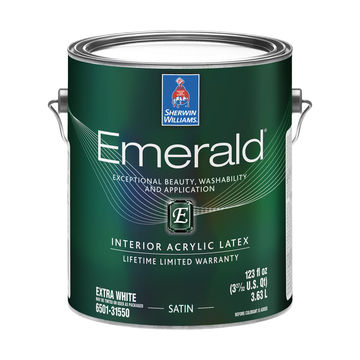 Interior paint sw emerald int satin extra white 3.78l