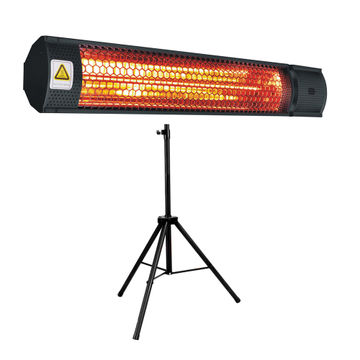Milex infrared heater energy efficient black 2000w