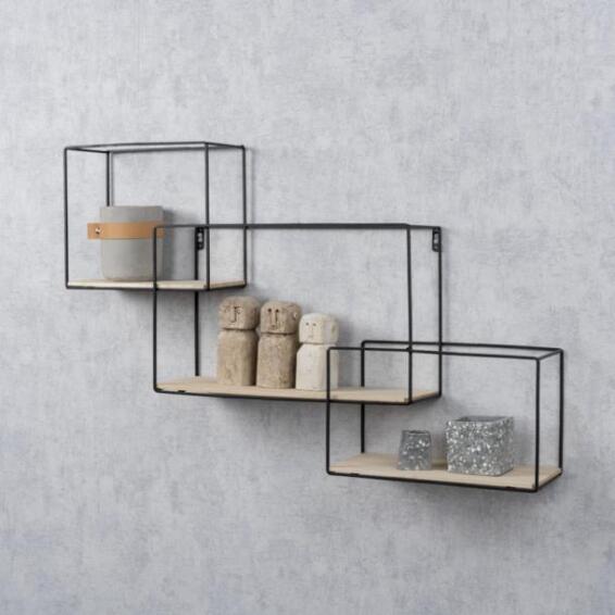 RECTANGLE BOX SHELF BLACK 73X46X14.5CM
