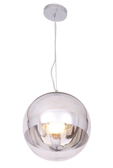 pendant light polished chrome and glass