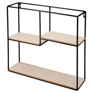 BOX CUBE SHELF BLACK 40X40X10CM