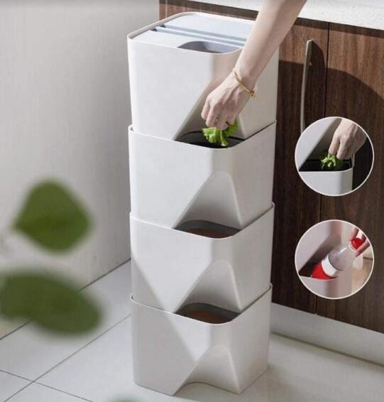 Stackable Trash  Kitchen Dustbin 24X20Cm