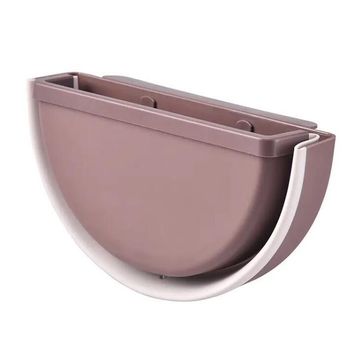 Kitchen Cupboard Door Hanging Collapsible Trash Can Terracotta L27.5Cmxw14.5Cmxh15 Cm