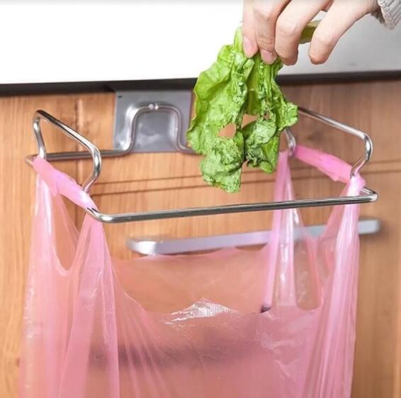 Kitchen Stainless Steel Trash Bag Holder