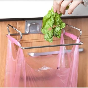 Kitchen Stainless Steel Trash Bag Holder