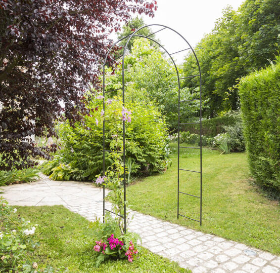 Classic Arch Metal 1,20mx0.40mx2.40m Black