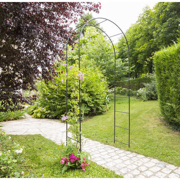 Classic Arch Metal 1,20mx0.40mx2.40m Black