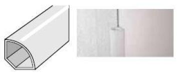 Profile PVC Quadrant PVC White-15x15x3000mm