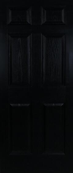 Interior Door Hollow Core Deep Mould 6 Panel Black