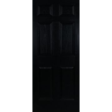 Interior Door Hollow Core Deep Mould 6 Panel Black