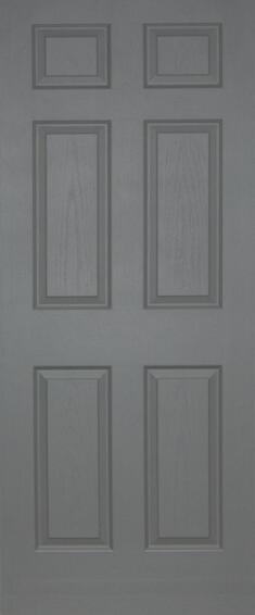 Interior Door Hollow Core Deep Mould 6 Panel Grey 