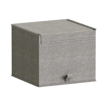 Spaceo resealable storage box grey 36x35x29