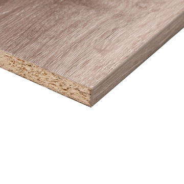 Monument Oak melamine chipboard plank T16mm x W530mm x L2750mm