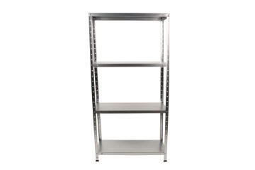 Spaceo galvanized metal shelving 4 tiers w72xd30xh145cm