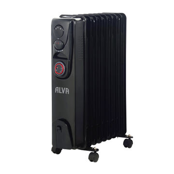 Alva 9 Fin Oil Heater Black 2000W